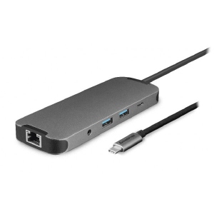 Док-станція Chieftec USB3.2 Type-C HDMI/USB 3.2x2/RJ45/USB-C/SD/TF/PD 80W/Audio 9-in-1 (DSC-901)