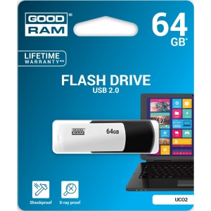Флеш USB Goodram UCO2 64GB USB 2.0 Colour Black&White (UCO2-0640KWR11)