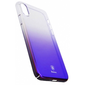 Чохол для смартфону Baseus Simple Series for iPhone X (GC01) Transparent Blue (XK-BS-IFT-IPX-TPUB)