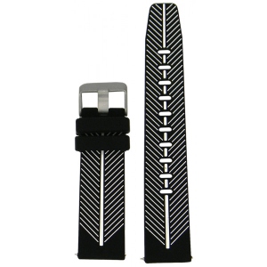 Уцінка - Ремешок для смарт-часов Molife GearS3 Silicone Casual Band Black/White 22mm