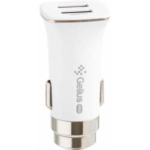 Автомобільний зарядний пристрій Gelius Pro Apollo GP-CC01 2xUSB 3.1A White (71432)