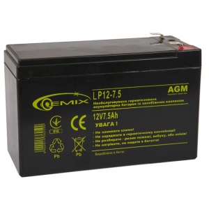 Акумулятор для ДБЖ Gemix 12V 7.5AH (LP12-7.5) AGM
