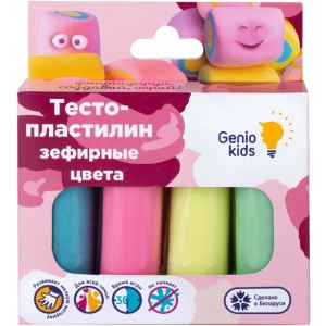 Ліплення з тіста Genio Kids Тісто-пластилін 4 кольори. Зефірні кольору (TA1088) купити