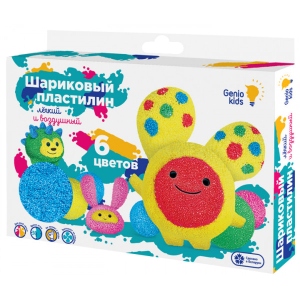 Кульковий пластилін Genio Kids 6 кольорів (TA1802)