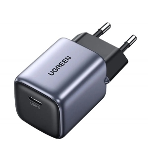 Мережевий зарядний пристрій UGREEN CD319Nexode Mini 30W PD GaN Tech Blac kPD3.0 (PD2.0) QC4.0 QC4.0/QC3.0/QC2.0 (90666)