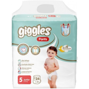 Одноразові підгузки-трусики Giggles junior (11-25 кг), 24 шт. (5158)