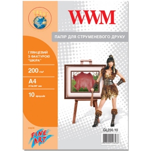 Фотопапір А4 WWM Fine Art 200г/м2 А4 10 л. (GL200.10)
