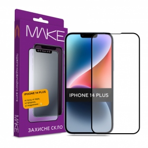 Захисне скло для смартфону MAKE Full Cover Full Glue Apple iPhone 14 Plus (MGF-AI14PL)