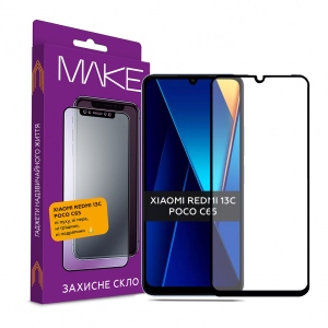 Захисне скло для смартфону MAKE FCFG Xiaomi Redmi 13C/Poco C65 (MGF-XR13C/PC65)