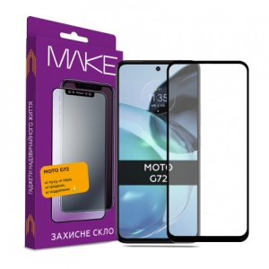 Захисне скло для смартфону MAKE Full Cover Full Glue Motorola Moto G72 (MGF-MG72)