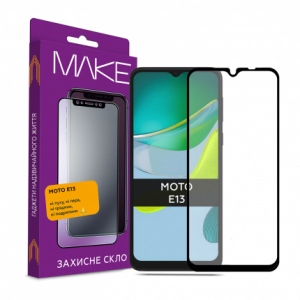 Захисне скло для смартфону MAKE Full Cover Full Glue Motorola Moto E13 (MGF-ME13)