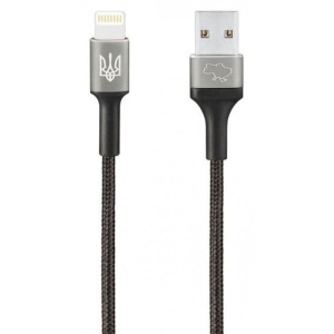 Кабель синхронізації даних Gelius USB Cable Gelius Strong Ukraine Lightning GP-UCN002L Black (1.2m) (3A)