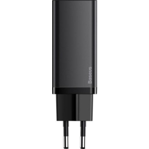 Мережевий зарядний пристрій Baseus GaN2 Lite Quick Charger C+U 65W EU Black (CCGAN2L-B01)