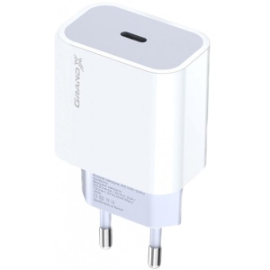 Мережевий зарядний пристрій Grand-X 1xUSB-C 20W QC4.0, PD 3.0, FCP, AFC White (CH-770)
