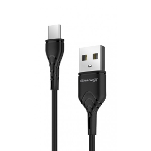 Кабель синхронізації даних Grand-X USB-USB Type-C 1m Fast Сharge Black (PC-03B)