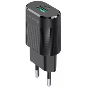 Мережевий зарядний пристрій Grand-X CH-17 1xUSB 2.1А Black