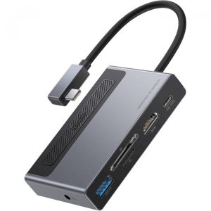 Хаб USB Baseus Magic Multifunctional Type-C HUB Space Gray (CAHUB-DA0G)
