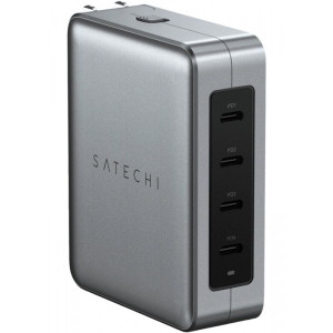 Бездротовий зарядний пристрій Satechi 145W USB-C 4-Port PD GaN Travel Charger Space Gray (ST-W145GTM)