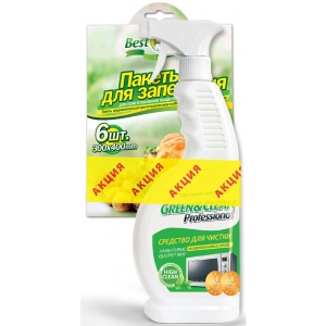 Засіб для чищення НВЧ Green&Clean GC00164 650мл + пакети для запікання 6 шт в подарунок