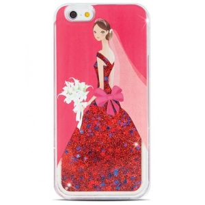 Чохол для смартфону GreenGo Liquid Glitter TPU Case Lady for iPhone 7 Red (GSM022802) замовити в Україні