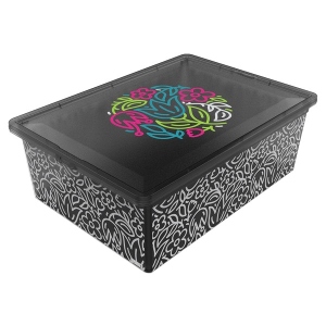 Короб для зберігання Qutu Light Box с/к Flouresent Grey 25 л