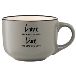 Чашка Ardesto Way of Life 550 мл Grey (AR3478GR)