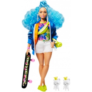 Лялька Barbie Екстра з блакитним кучерявим волоссям (GRN30)