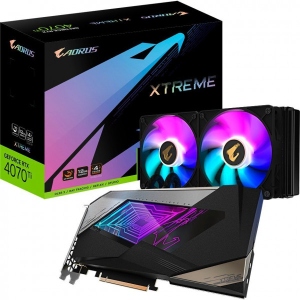 Відеокарта Gigabyte GeForce RTX 4070 Ti 12GB GDDR6X AORUS XTREME WATERFORCE (GV-N407TAORUSX_W-12GD)