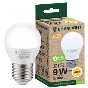 Лампочка світлодіодна Enerlight G45 9Вт 3000K E27