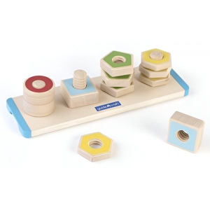 Сортер Guidecraft Manipulatives Фігури на різьбі (G6901)