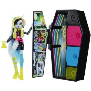 Колекційна лялька набір Monster High "Жахо-секрети Френкі" серії "Неонові та бомбезні"  (HNF79)