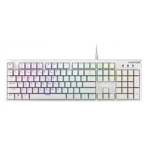 Клавіатура дротова ігрова Hator Kailh Optical ENG/UKR/RUS (HTK-615) White