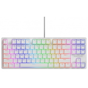 Клавіатура дротова ігрова Hator Rockfall 2 Mecha TKL Orange USB White (HTK-721)