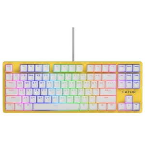 Клавіатура дротова ігрова Hator Rockfall 2 Mecha TKL Orange USB Yellow (HTK-722)