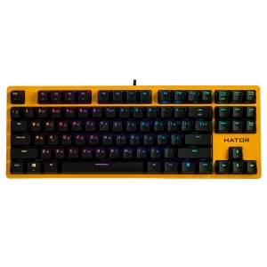 Клавіатура дротова ігрова Hator Rockfall EVO TKL Optical (HTK-632) Yellow