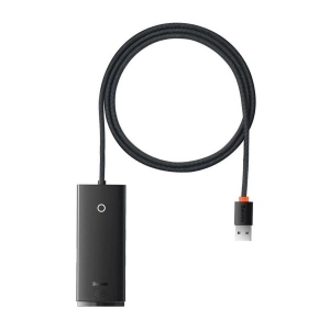 Хаб USB Baseus 4-Port USB-A USB-A to USB 3.0х4  1m Black (WKQX030101)