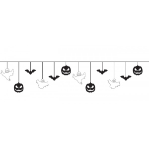 Декор Halloween YES! Fun Halloween mix 12 фігурок 3 м (801187)