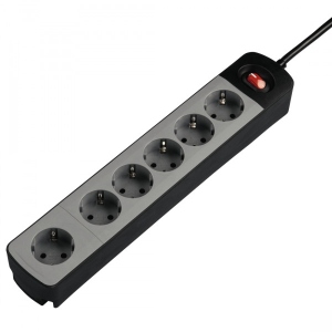 Мережевий фільтр Hama TIDY-Line 6 розеток 1.5m Black/Grey (00137376)