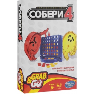 Настільна гра розважальна (8 +) Hasbro Збери 4 Дорожня версія (B1000)