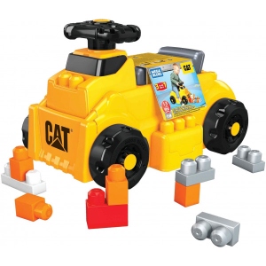 Пластиковий конструктор для малюків Mega Bloks Машинка-конструктор "Збираємо кубики" CAT  (HDJ29)