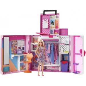 Меблі і будиночки для ляльки Barbie Двоповерхова шафа мрії з лялькою  (HGX57)