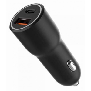 Автомобільний зарядний пристрій Gembird 1xUSB-A (18W QC3.0) + 1xUSB-C PD 20W (TA-UC-AC2PDQC38-CAR-01) фірмовий сайт