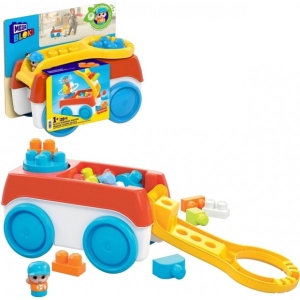 Пластиковий конструктор для малюків Mega Bloks Візок-каталка "Конструктор на колесах" (HHN00)