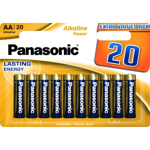 Батарейка тип AA Panasonic ALKALINE POWER AA BLI 20 (LR6REB/20BW)