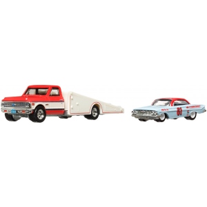 Колекційна машинка Hot Wheels 61 Impala та транспортера 72 Chevy Ramp Truck серії "Car Culture"  (FLF56/HKF40)