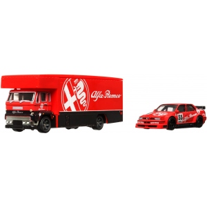 Колекційна машинка Hot Wheels Alfa Romeo 155 V6 та транспортера Fleet Flyer серії "Car Culture" (FLF56/HKF42)