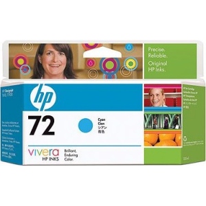 Картриджі для струменевих принтерів HP No.72 DJ T610/T1100/T790 cyan, 130 ml (C9371A)