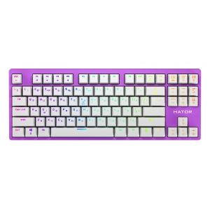 Клавіатура дротова ігрова Hator Rockfall EVO TKL Kailh Optical ENG/UKR/RUS (HTK-633) Lilac