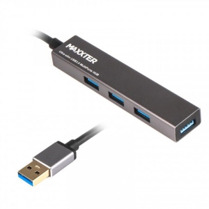 Хаб USB Maxxter HU3A-4P-02