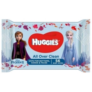 Серветки вологі для дітей Huggies AOC Frozen 56 шт. (5029053550022) в каталозі
